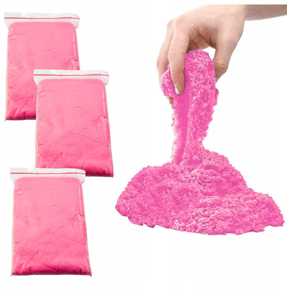 Dėlionė Lean Toys Kinetinio Smėlio Rinkinys 3kg su Formelėmis ir Pripučiama Lenta
