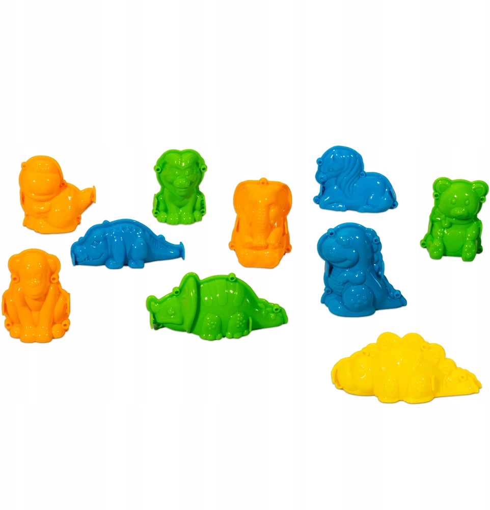 Kinetinis smėlis gyvūnai dinozaurai zoologijos sodas formelės rinkinys vaikams Click4Toys