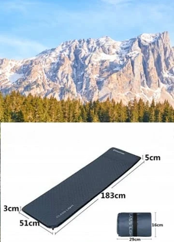 King Camp Savaime prisipučiantis kilimėlis KingCamp, 183x51 cm, mėlynas