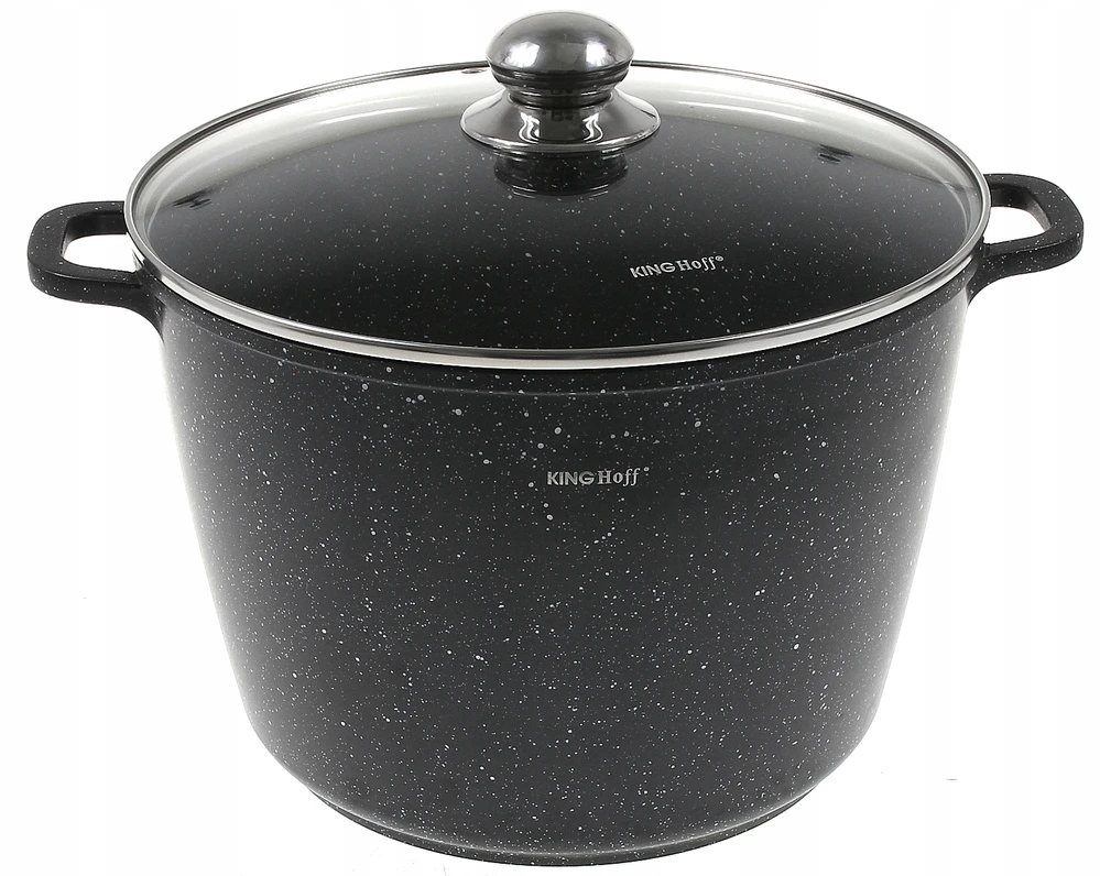 King Hoff DIDELIS GRANITINIS PUODAS 10L + DANGINIS DUJŲ ĮVEDIMAS