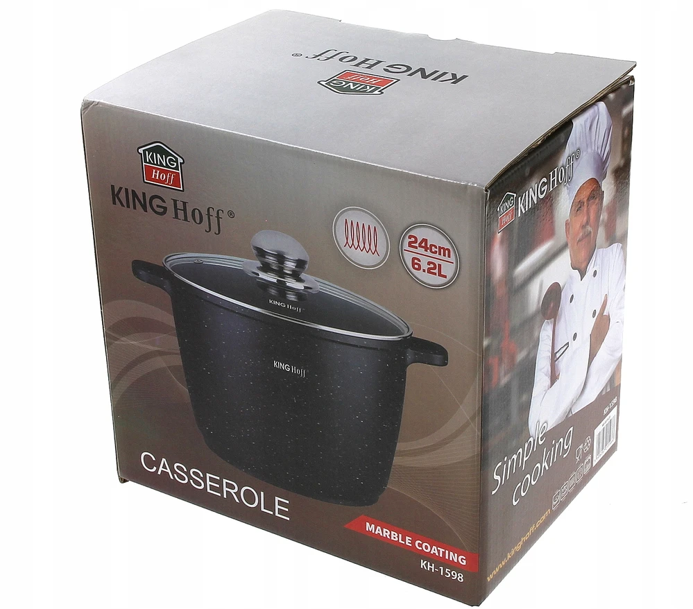 King Hoff DIDELIS GRANITINIS PUODAS 10L + DANGINIS DUJŲ ĮVEDIMAS