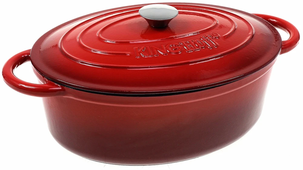 King Hoff Brytfanka Kepimo skarda 6,2 l, raudonas ketaus, Kinghoff