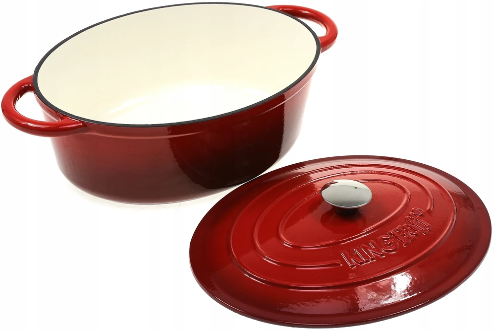 King Hoff Brytfanka Kepimo skarda 6,2 l, raudonas ketaus, Kinghoff