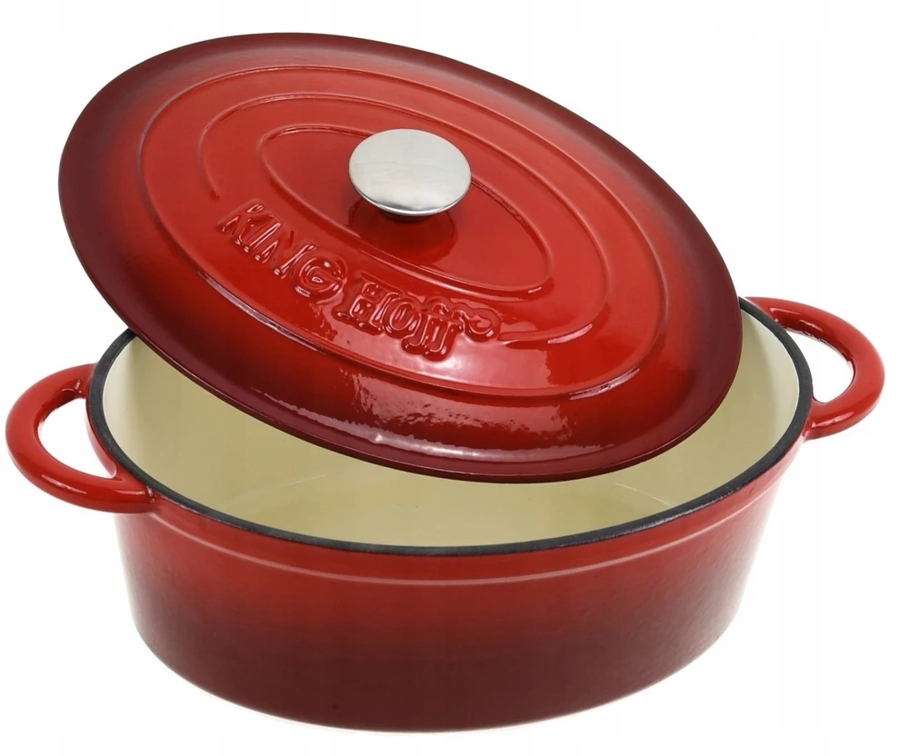 King Hoff Brytfanka Kepimo keptuvė 4,5 l, raudonas ketus, „Kinghoff“