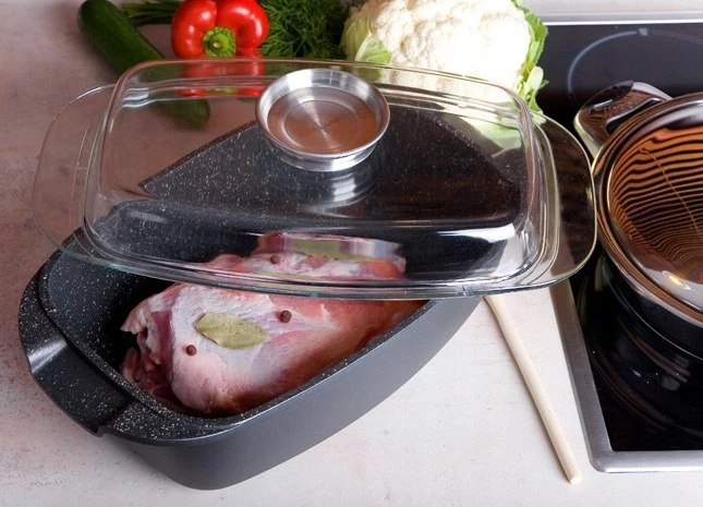 King Hoff Keptuvė 5,5L Dangtis AROMATYZER Žąsų keptuvė