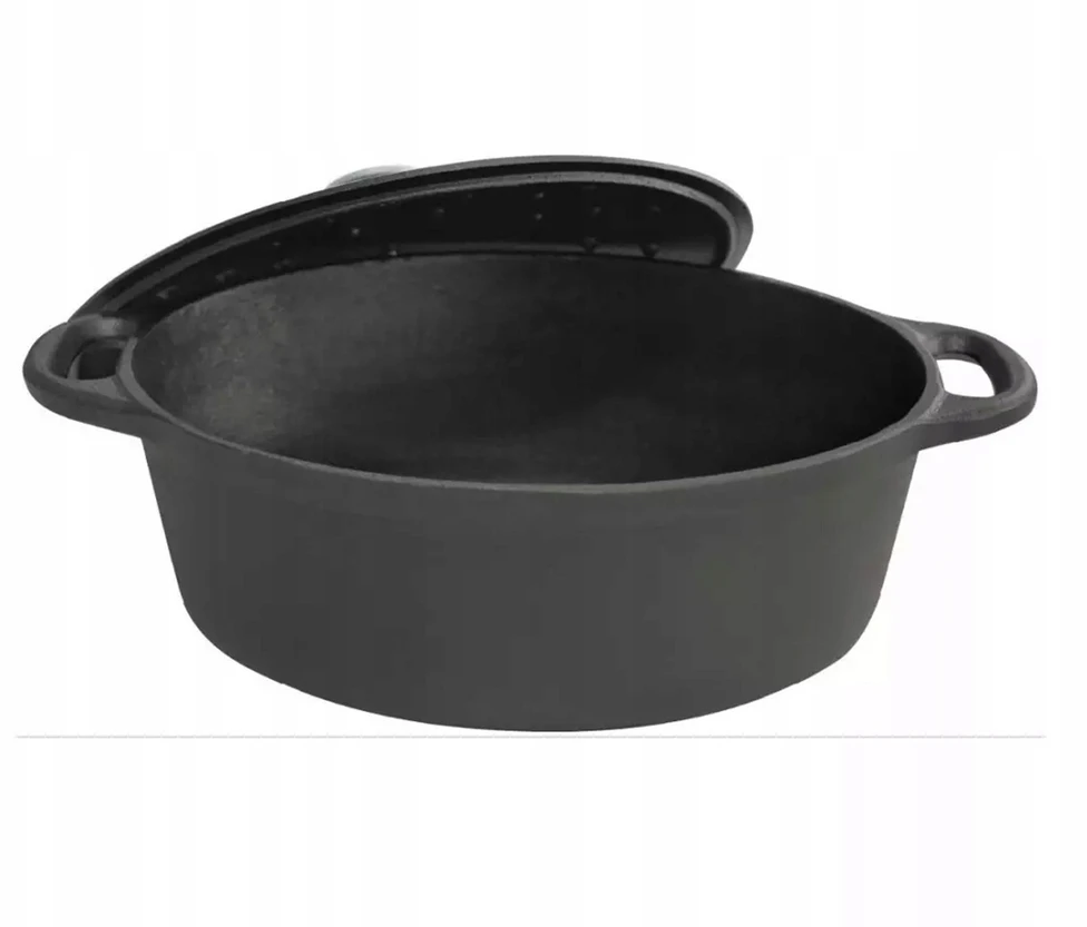 King Hoff Ketaus skrudinimo keptuvė 33cm 6,2L OVALUS PUODAS INDUKCINĖ DUJINĖ ORŠINĖ