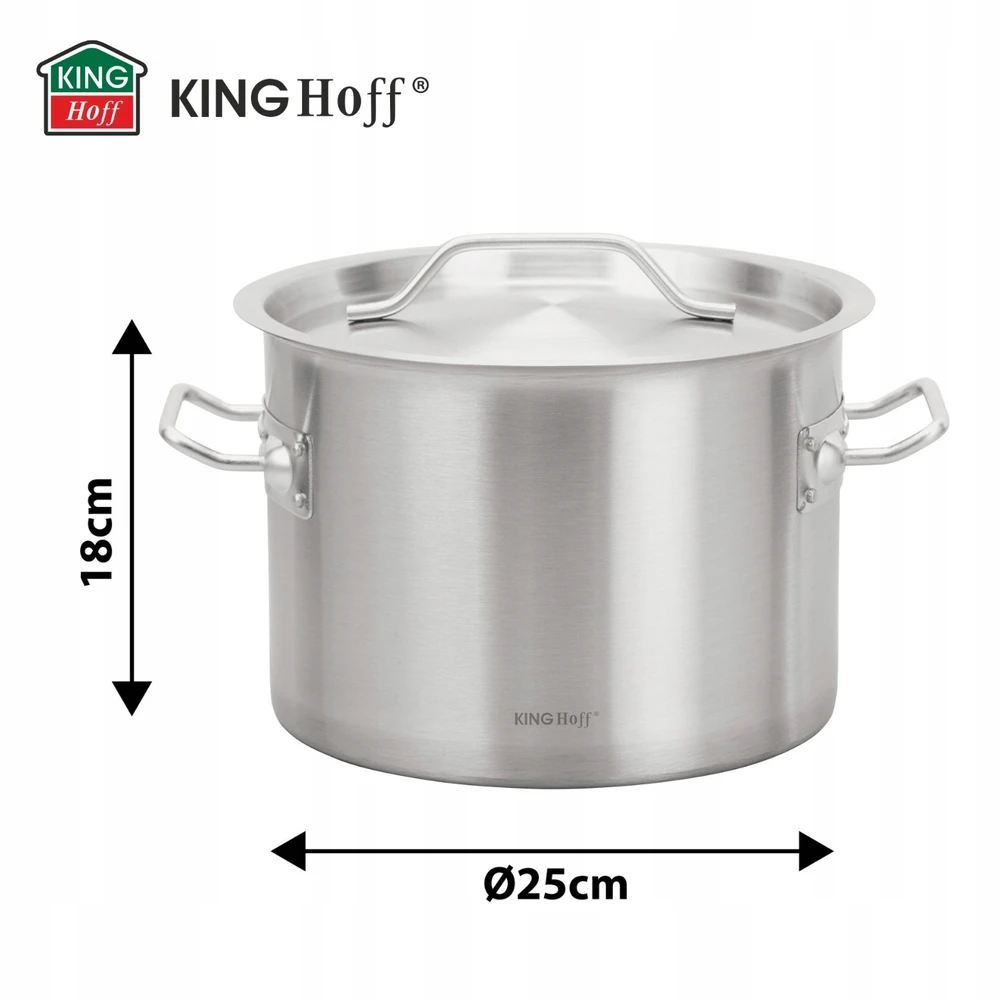 King Hoff Puodas Gastronorm puodas, nerūdijantis plienas, skersmuo 25cm, 9l, kinghoff, kh-2021