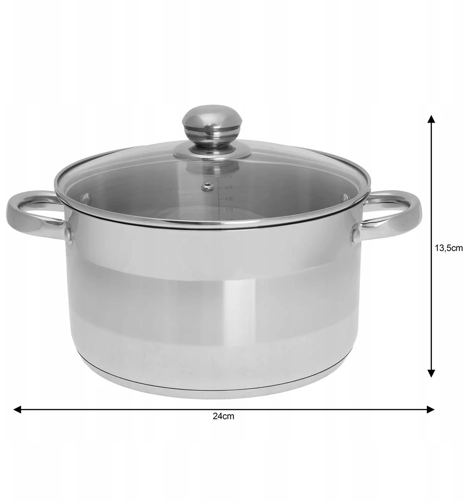 King Hoff Puodas Kinghoff plieno puodas, 24 cm skersmens, 6 l talpos