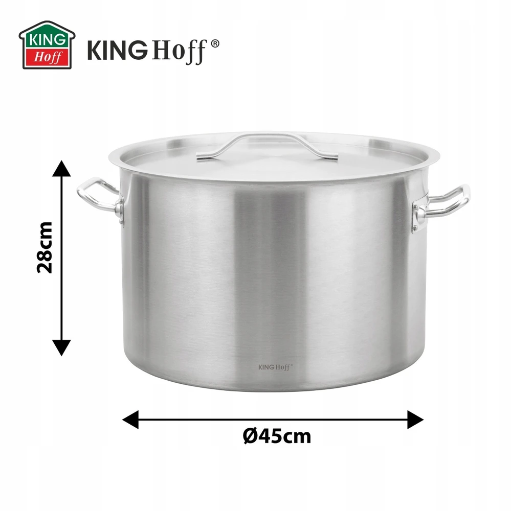 King Hoff Puodas Gastronorm puodas, nerūdijantis plienas, skersmuo 45cm, 44l, kinghoff, kh-2027