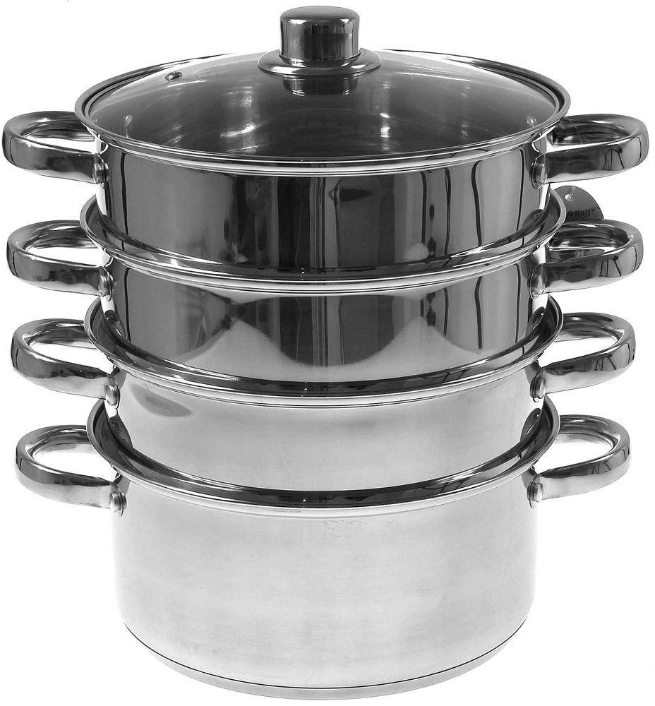 King Hoff Puodas Garinimo puodas, plieno, 5 elementų rinkinys, 24 cm skersmuo, 5 l, „Kinghoff“