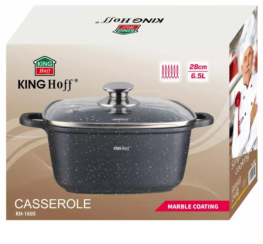 King Hoff Puodas 6,5 L Keptuvė 28 x 28 cm Keptuvė Indukcinės dujos