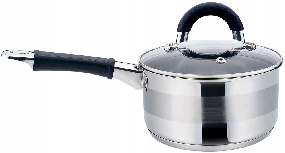King Hoff Puodas su dangčiu, plieno Ø18cm 2,1 Lit. Rankena Silikoninės Kinghoff indukcinės dujos