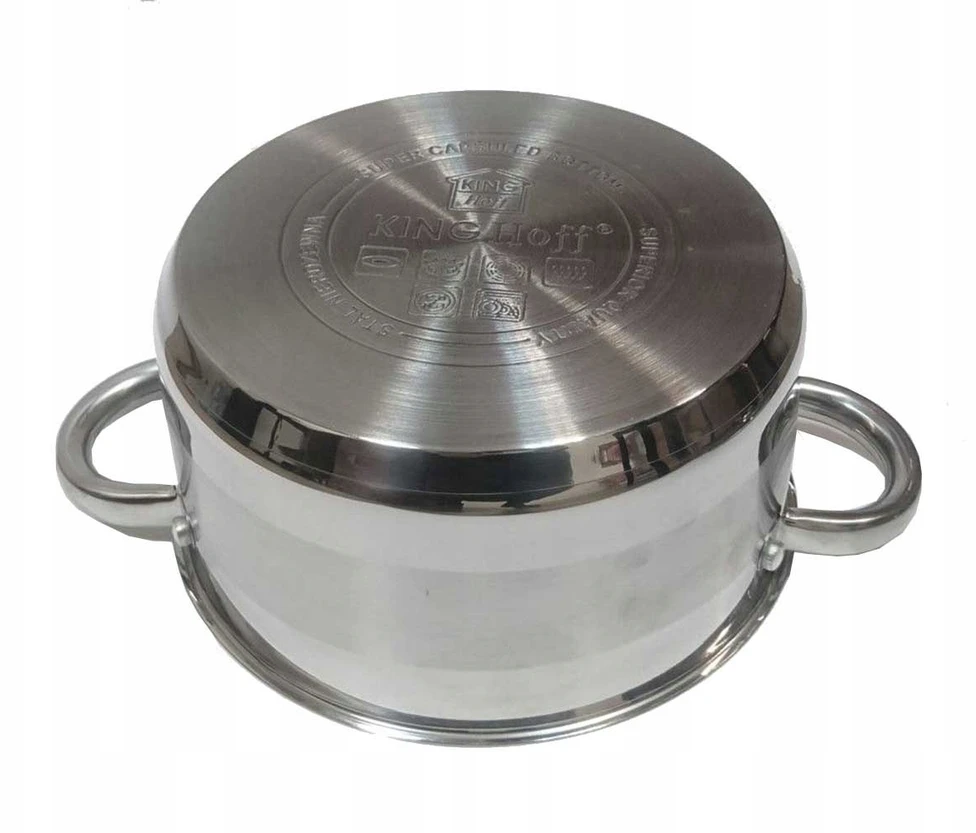 King Hoff Puodas Puodas su dangčiu, plieno, 16 cm skersmens, 1,5 l talpos, „Kinghoff“