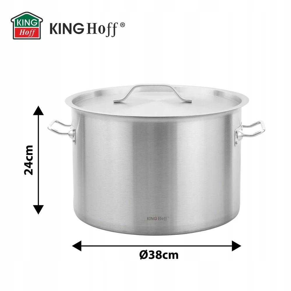 King Hoff Puodas Gastronorm puodas, nerūdijantis plienas, skersmuo 38cm, 27l, kinghoff, kh-2025