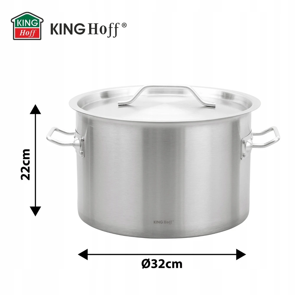 King Hoff Puodas Gastronorm puodas, nerūdijantis plienas, skersmuo 32cm, 17l, kinghoff, kh-2023