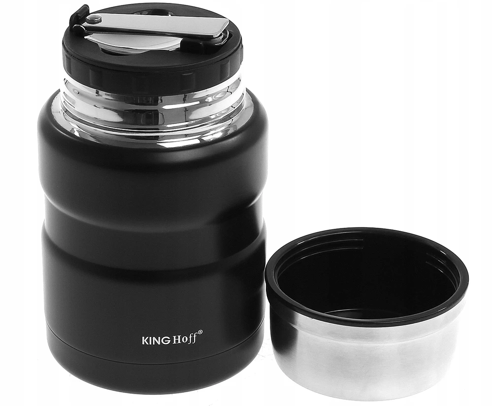 King Hoff Maisto termosas, plieno, 0,5 l, juodas, „Kinghoff“
