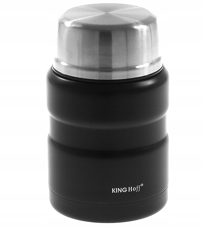 King Hoff Maisto termosas, plieno, 0,5 l, juodas, „Kinghoff“