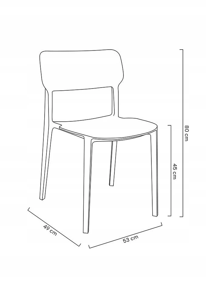 King Home AGAT PREMIUM juoda kėdė - polipropilenas