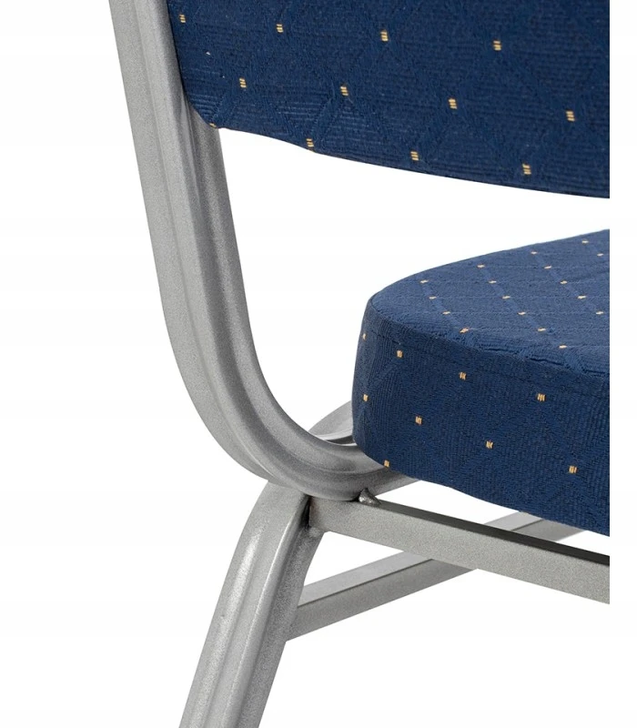 King Home Ares banketinė kėdė, mėlyna / sidabrinė