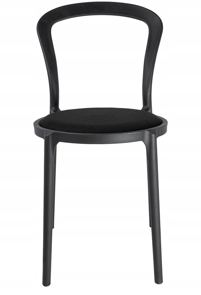 King Home Kėdė SLIM, juoda, plastikinė