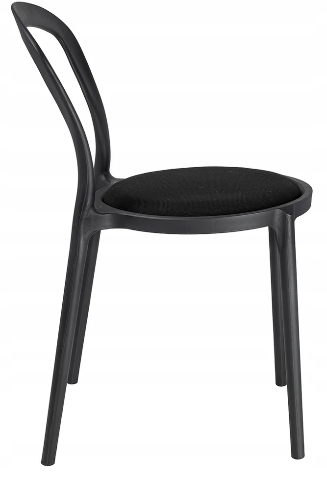 King Home Kėdė SLIM, juoda, plastikinė
