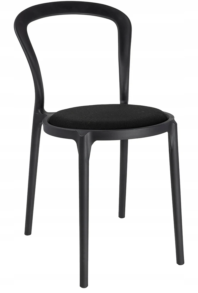 King Home Kėdė SLIM, juoda, plastikinė