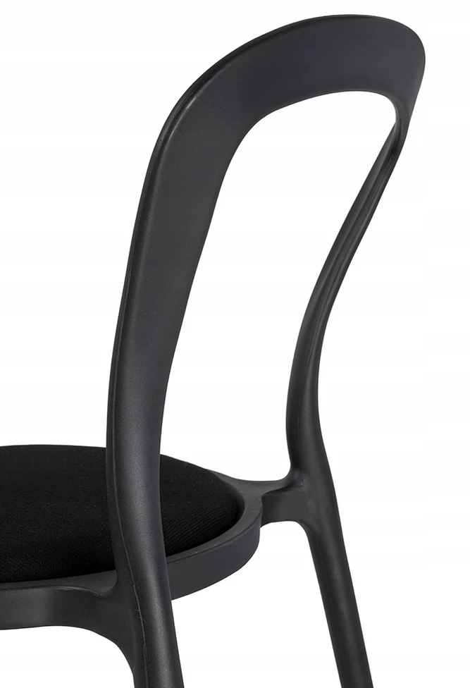 King Home Kėdė SLIM, juoda, plastikinė