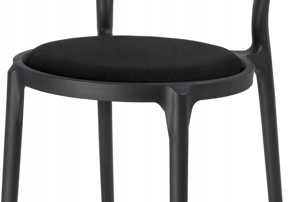 King Home Kėdė SLIM, juoda, plastikinė