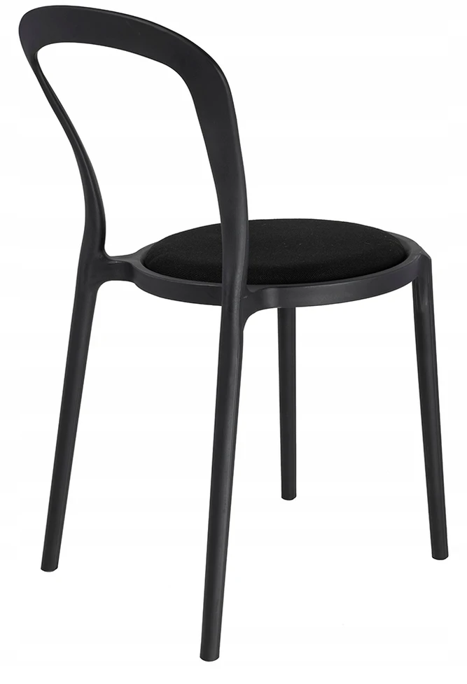 King Home Kėdė SLIM, juoda, plastikinė
