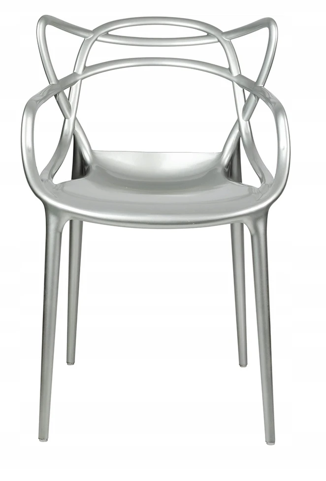 King Home LUXO sidabrinė kėdė - ABS
