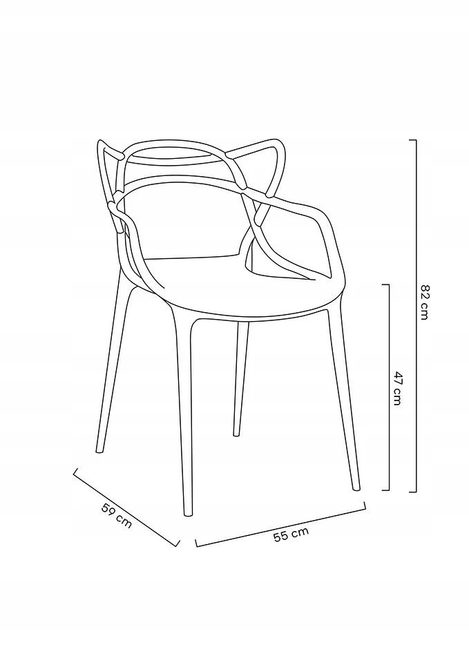 King Home LUXO sidabrinė kėdė - ABS