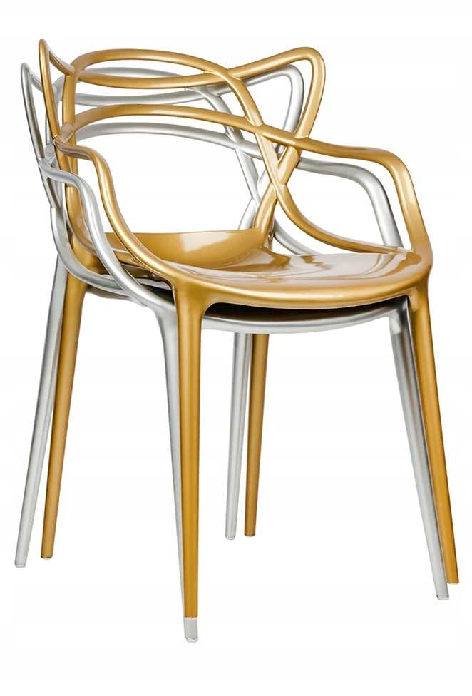 King Home LUXO sidabrinė kėdė - ABS