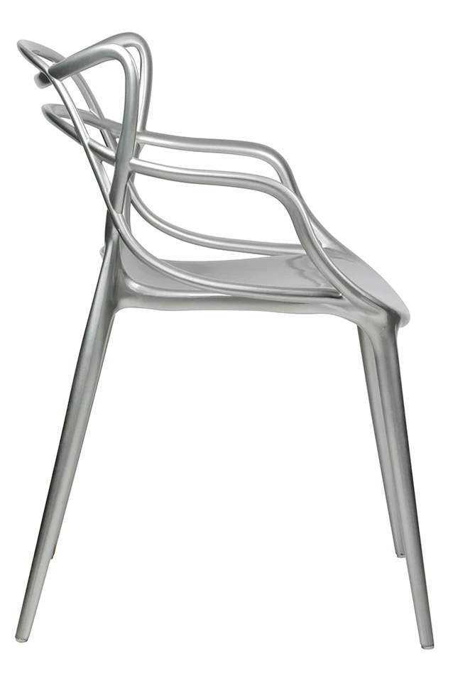 King Home LUXO sidabrinė kėdė - ABS