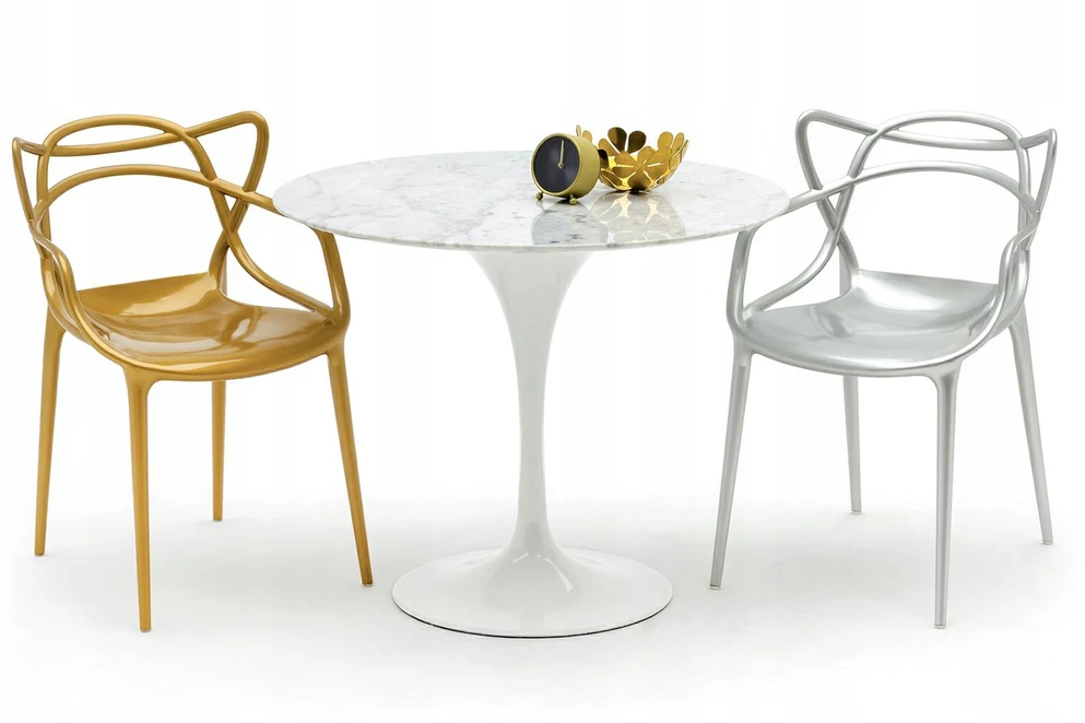 King Home LUXO sidabrinė kėdė - ABS