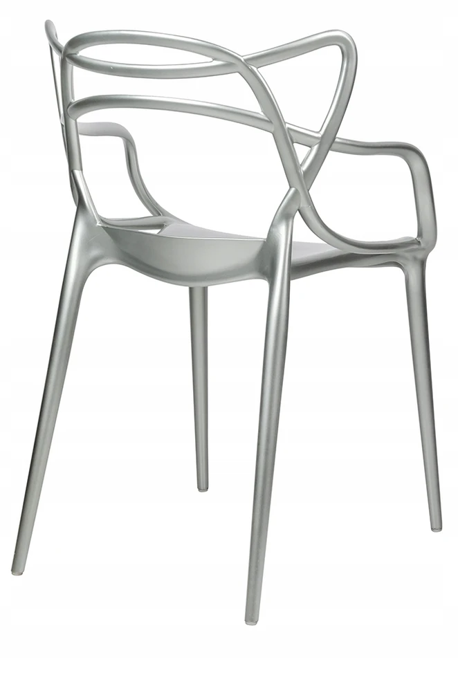 King Home LUXO sidabrinė kėdė - ABS