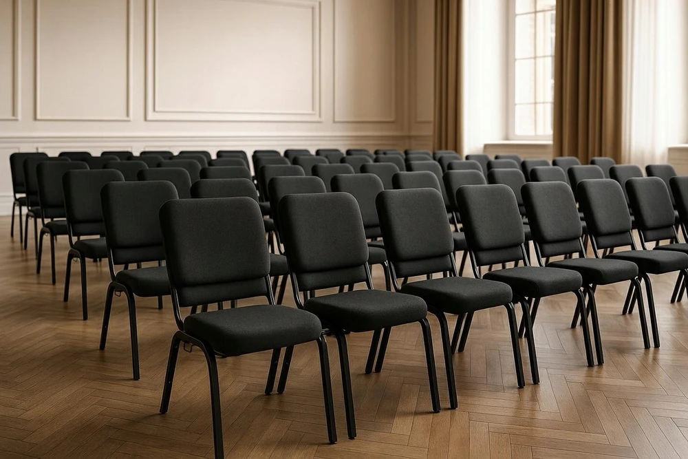 King Home SAMOS banketinė/konferencijų kėdė, juoda