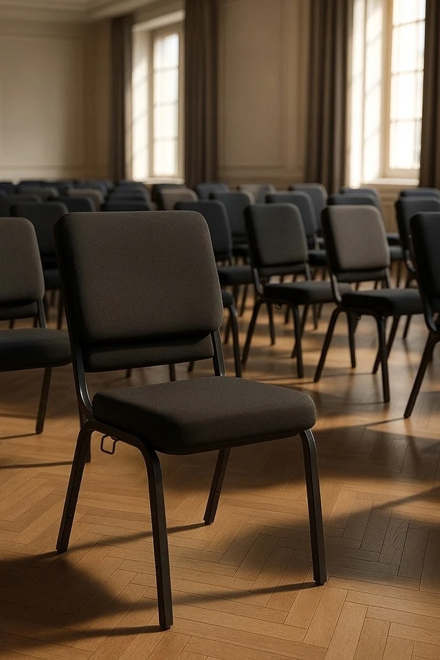 King Home SAMOS banketinė/konferencijų kėdė, juoda