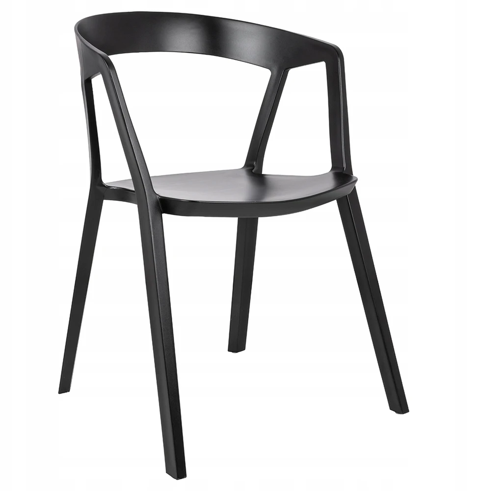 King Home VIBIA juoda kėdė - polipropilenas