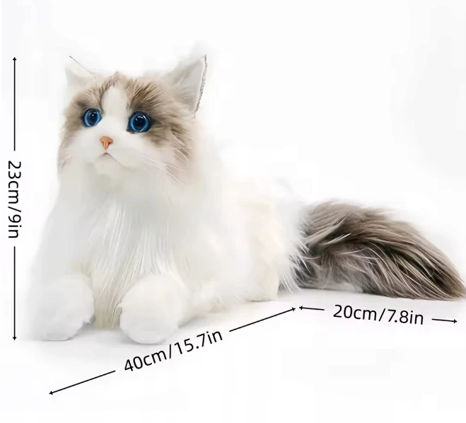 KING Realistiškas pliušinis katės žaislas KITTEN Ragdoll LIKE REAL