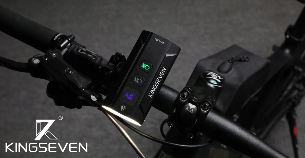 KINGSEVEN Galinga BIKE lempa LED lemputė priekinis + galinis 1200lm žibintuvėlis 5200mAh BIKE