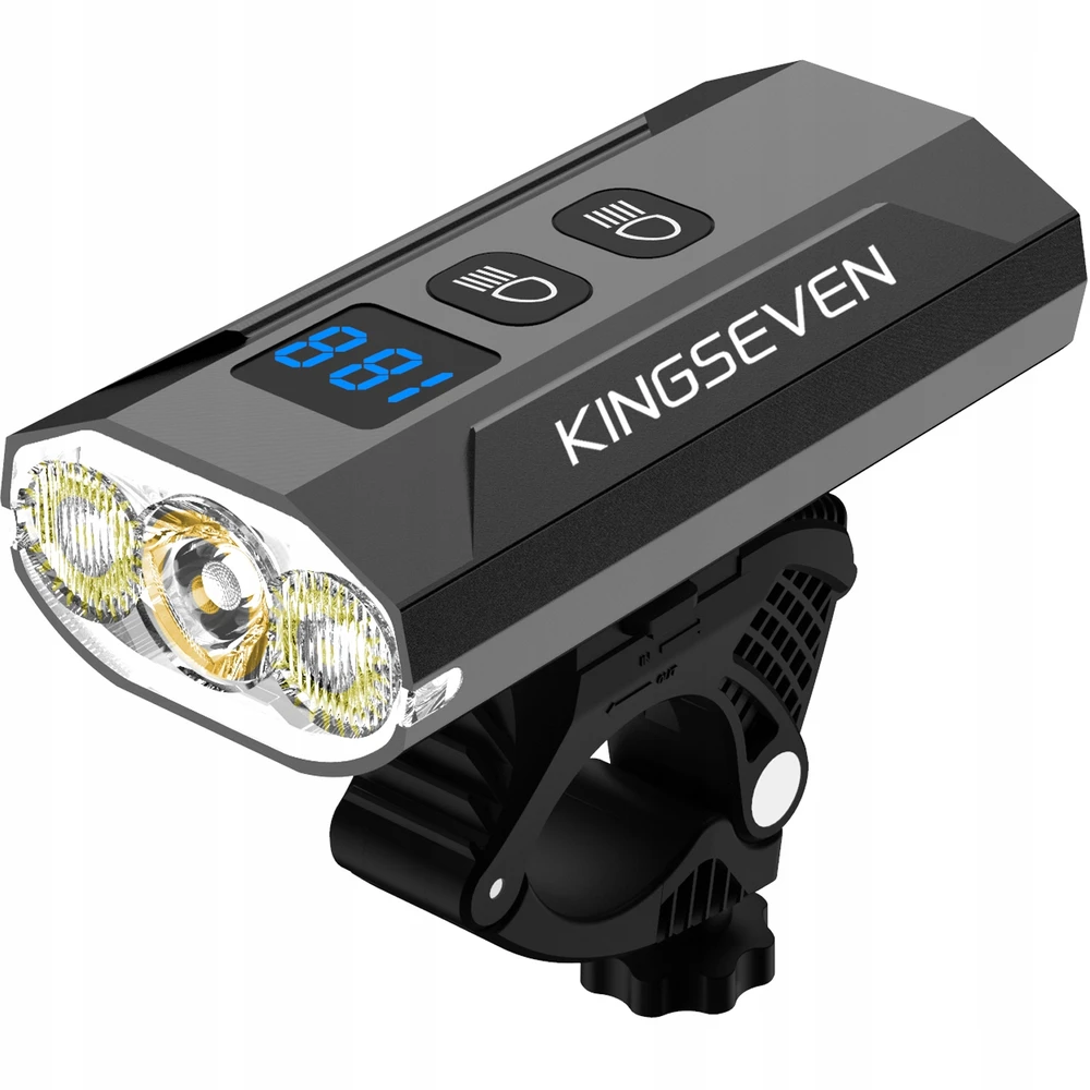 KINGSEVEN Galinga BIKE lempa LED lemputė priekinis + galinis 1200lm žibintuvėlis 5200mAh BIKE