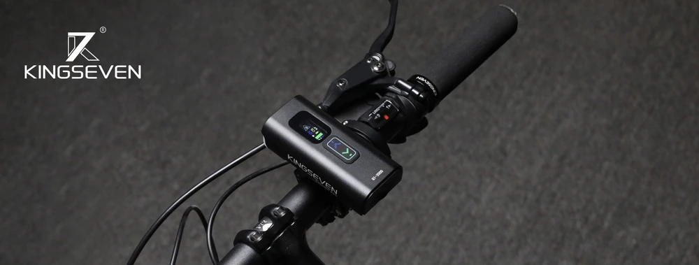 KINGSEVEN Galinga BIKE lempa LED lemputė priekinis + galinis 2000lm žibintuvėlis 10000mAh BIKE