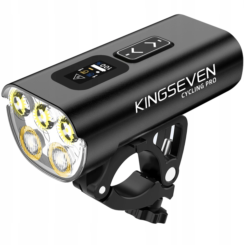KINGSEVEN Galinga BIKE lempa LED lemputė priekinis + galinis 2000lm žibintuvėlis 10000mAh BIKE