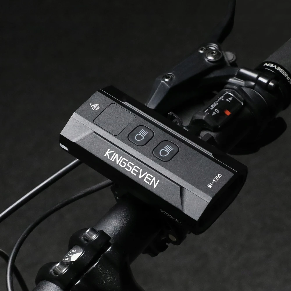 KINGSEVEN Galinga BIKE lempa LED lemputė priekinis + galinis 1200lm žibintuvėlis 5200mAh BIKE