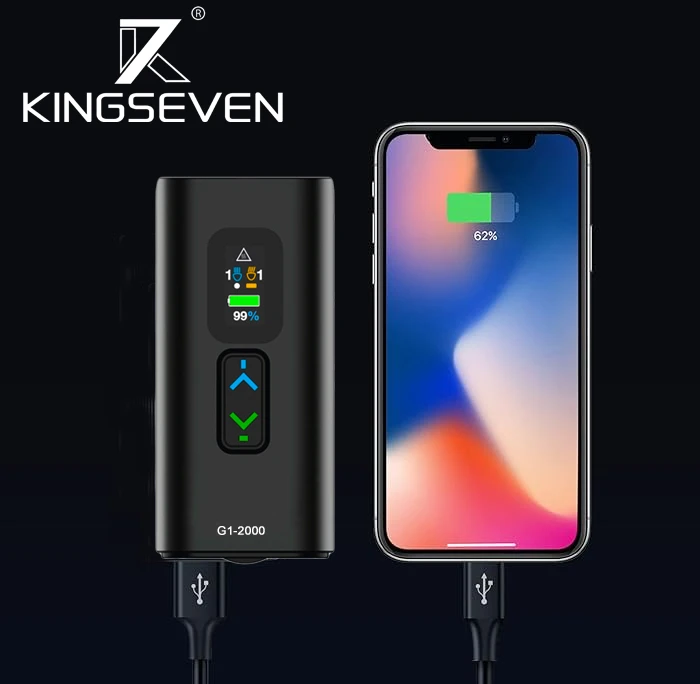 KINGSEVEN Galinga BIKE lempa LED lemputė priekinis + galinis 2000lm žibintuvėlis 10000mAh BIKE