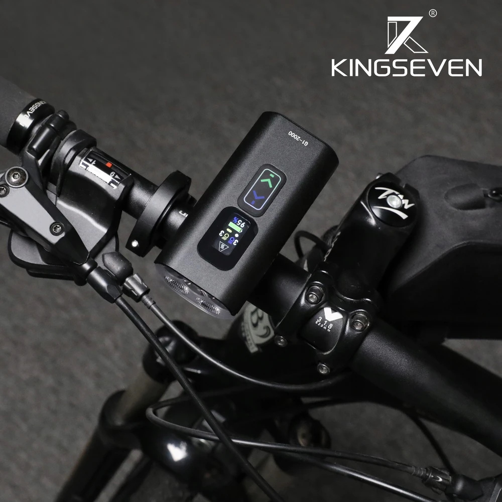 KINGSEVEN Galinga BIKE lempa LED lemputė priekinis + galinis 2000lm žibintuvėlis 10000mAh BIKE