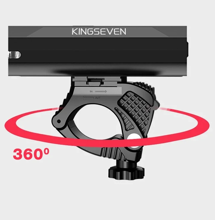 KINGSEVEN Galinga BIKE lempa LED lemputė priekinis + galinis 1200lm žibintuvėlis 5200mAh BIKE
