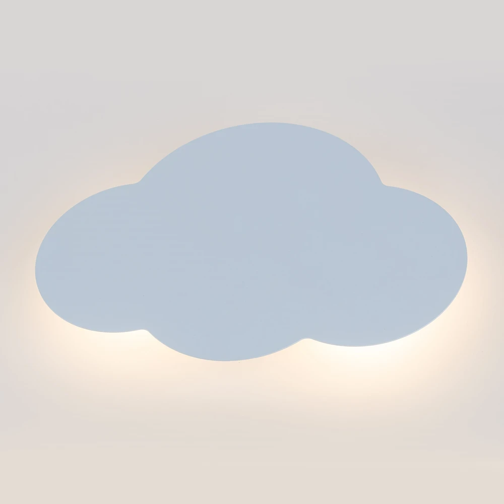 Sieninis šviestuvas KINKIET LAMPA ŚCIENNA TK LIGHTING CLOUD 4966 CHMURKA mėlyna DLA CHŁOPCA