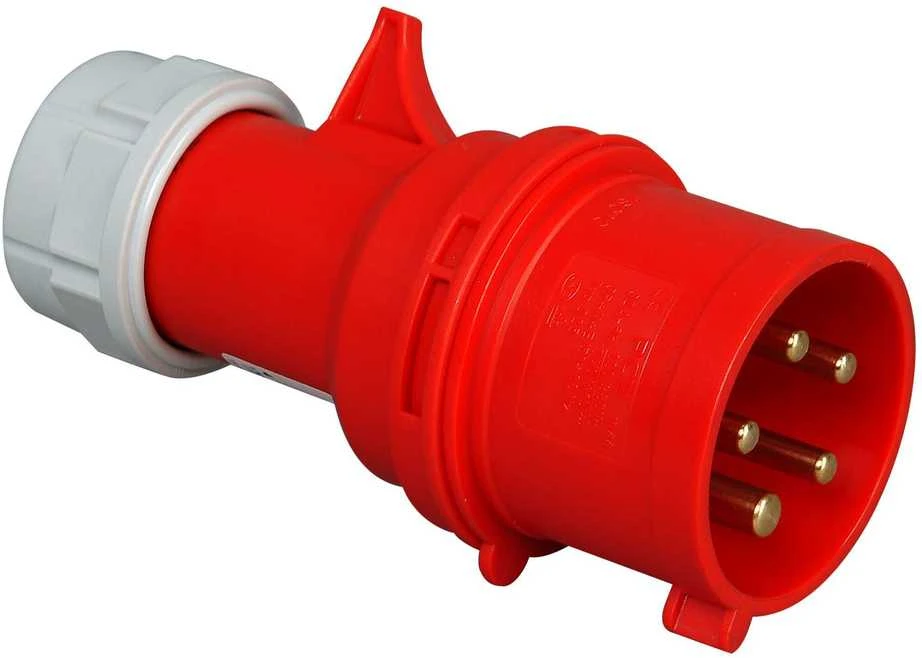 Wtyczka Kištukas SEZ, 5x16A, IP44, 400V, Pilkas/Raudonas
