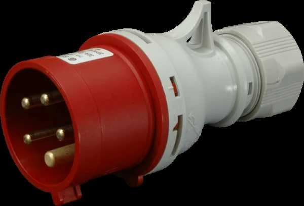 Wtyczka Kištukas SEZ, 5x16A, IP44, 400V, Pilkas/Raudonas